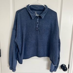 Blue Aerie Cropped Sweater
